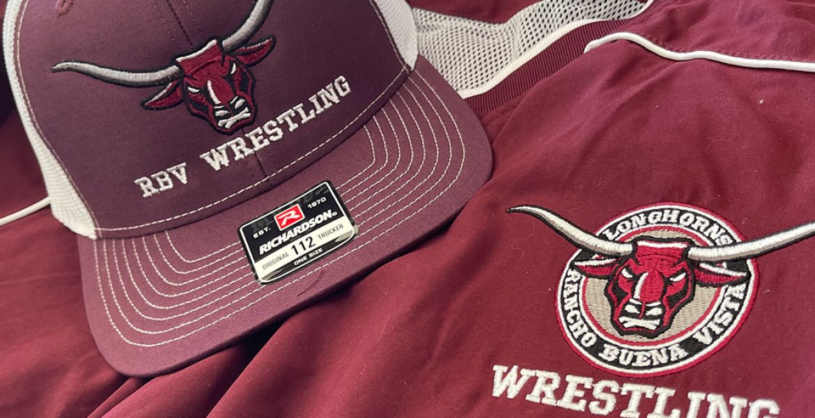 Rancho Buena Vista High School Spirit Wear Wrestling Team Jacket and Hat Rancho Buena Vista High School Spirit Wear Wrestling Team Jacket and Hat
